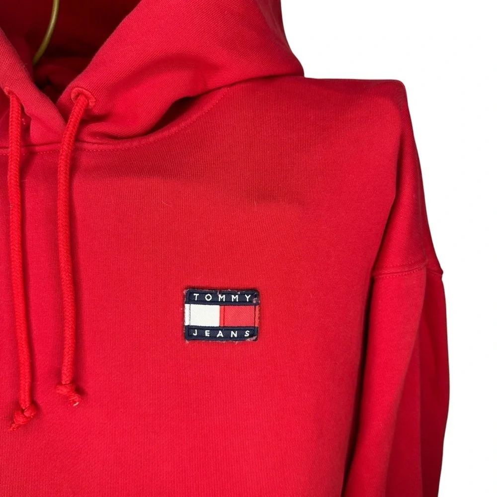 Tommy Hilfiger Red Pull Over Hoodie - Boys Size XL